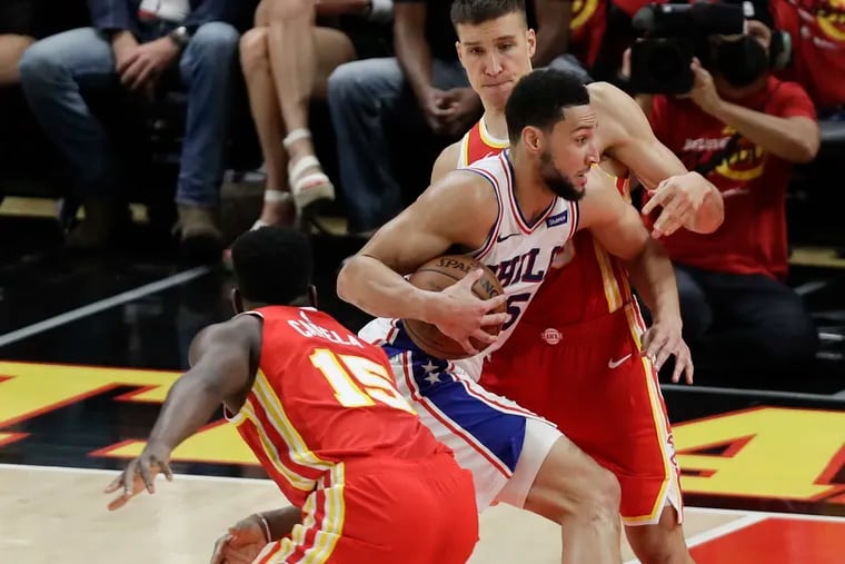 Sixers guard Ben Simmons took his required physical on Tuesday one day after taking his COVID-19 test.