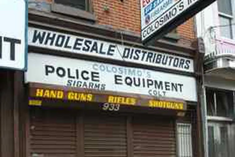 Colosimo's gun shop was shuttered yesterday, closed for business after the decades-old store, once a favorite of police, reached a plea agreement with federal authorities.
