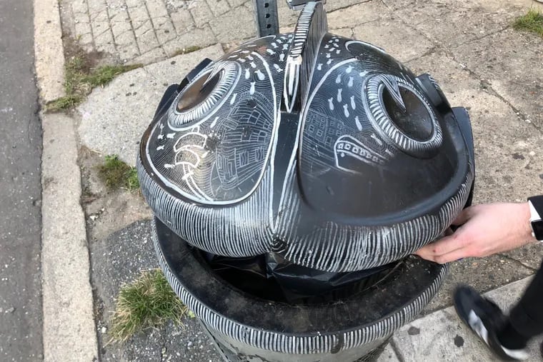 The Fishtown Neighbors Association created the "Feed the Fish" program, which asks residents and business owners to adopt trash cans covered with fish heads.
