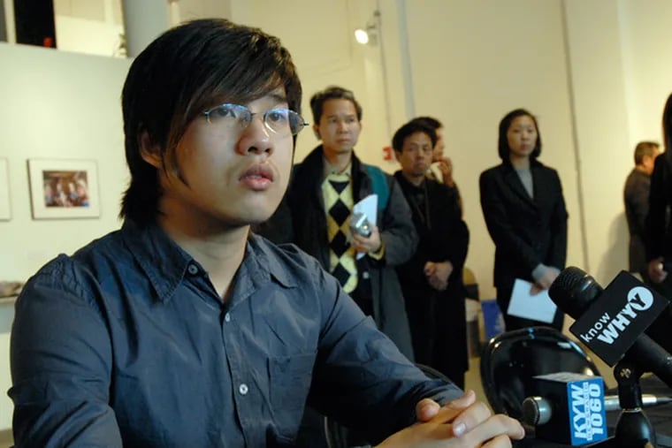 Former South Philadelphia High School student Wei Chen, who won a national peace price, at a press conference in 2009. (FILE: April Saul / Staff Photographer)