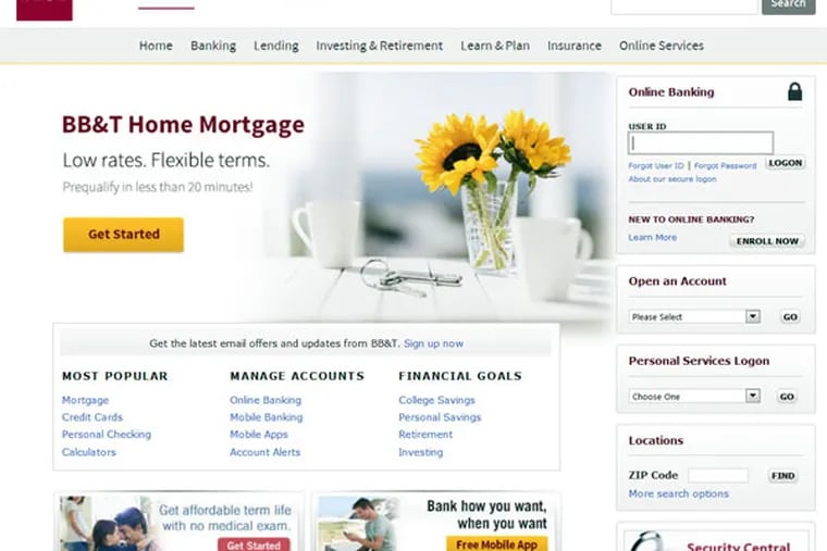 BB&T plans to cut $65 million from National Penn's annual expenses. (Screen grab)