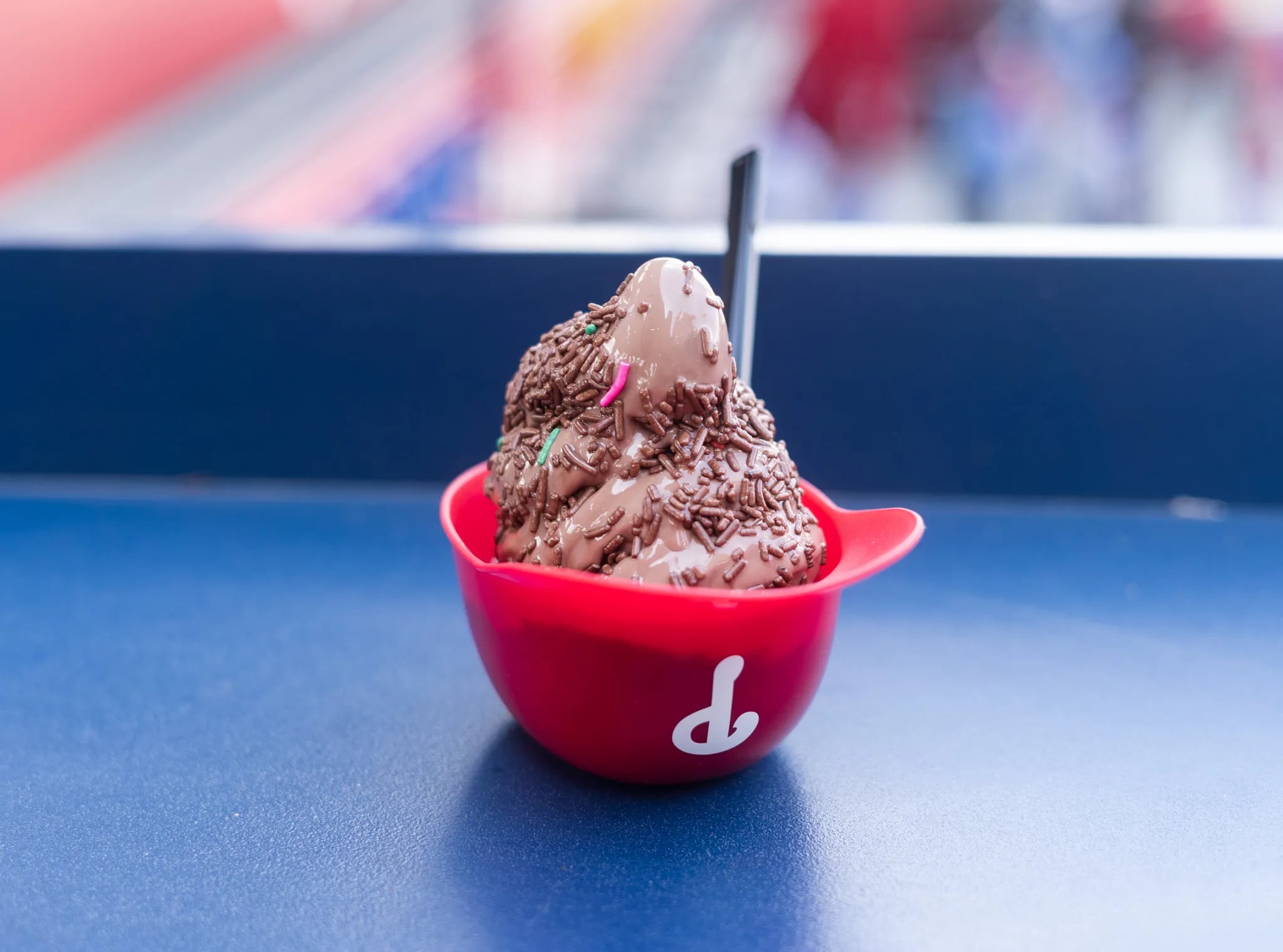 Chocolate ice cream and sprinkles from Old City Creamery at Citizens Bank Park.
