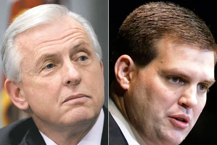 Jack Wagner, left, and Jay Paterno