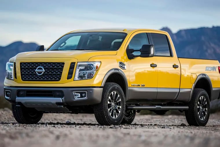 The 2016 Nissan Titan XD's unique frame gives it the towing and hauling capacity that put it in a class above full-size pickups.