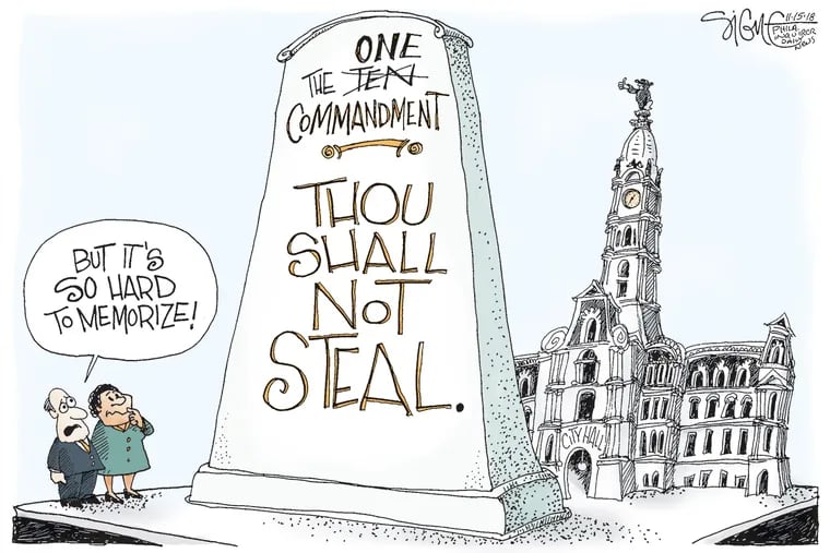 Signe cartoonTOON15Thou Shall Not Steal