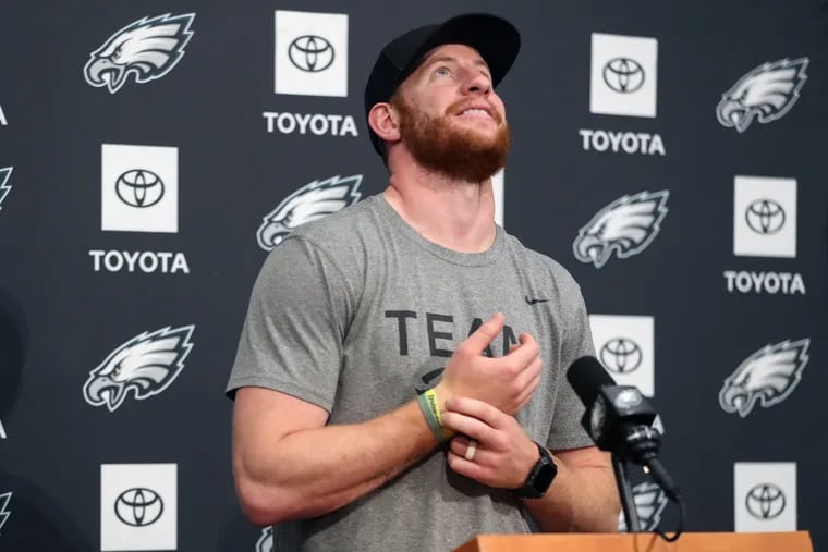 Eagles quarterback Carson Wentz said he once dressed up as Hercules for Halloween when he was a kid. Can he recreate the role Sunday against the Bears?