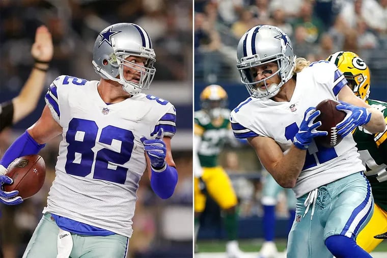 Dallas Cowboys Jason Witten (left) and Cole Beasley. AP File Photos