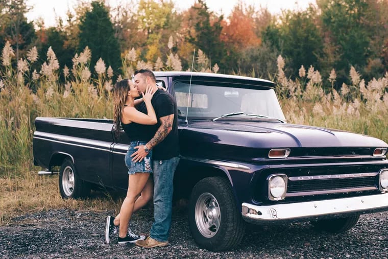 Jacquie Talbot and Jon Pakenham rented a vintage truck and grabbed a bucket of suds for a car wash shoot.
