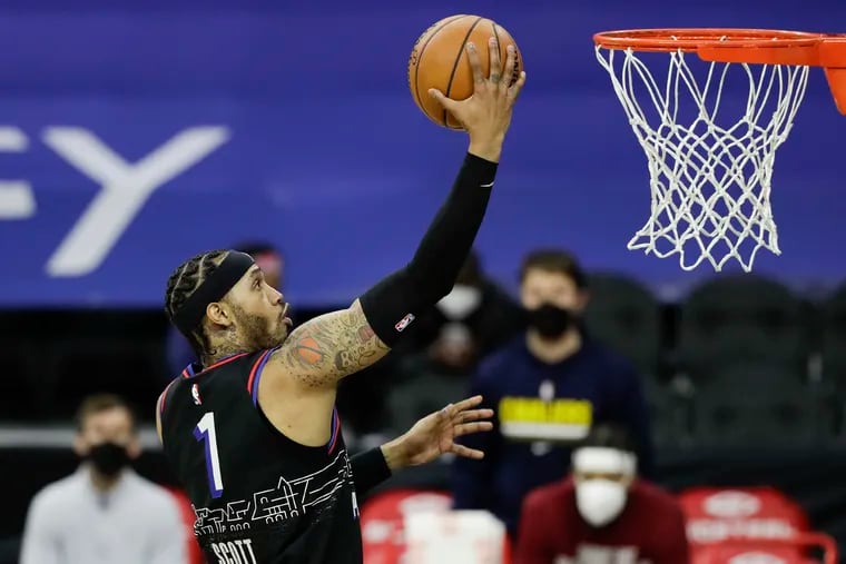 Sixers forward Mike Scott looks to be more aggressive coming off knee injuries that have limited his playing time this season.