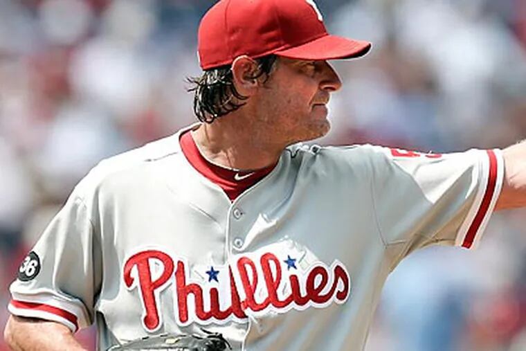 Jamie Moyer delivered yet another impressive performance in the Phillies' win Sunday. (Steven M. Falk/Staff Photographer)