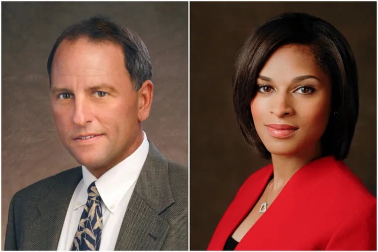 Jeff Fager, left, and Jericka Duncan.
