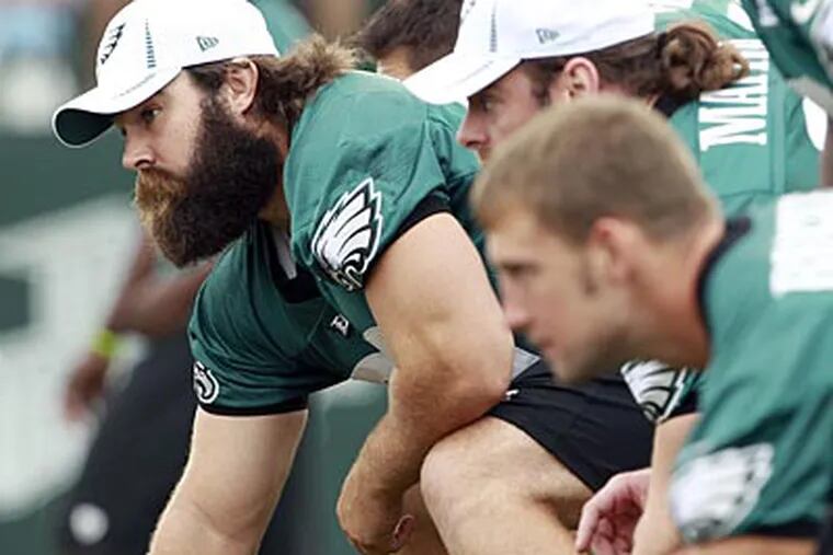 "The offensive line is a huge part of the quarterback's success," Jason Kelce said. (Yong Kim/Staff Photographer)