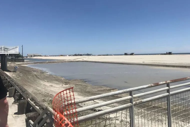 Pooling of water behind the dunes at Huntington Avenue in Margate has upset residents.