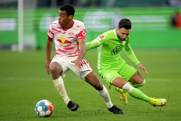 Tyler Adams (left) and RB Leipzig are trying to hold on to fourth place in Germany's Bundesliga, and the Champions League ticket that comes with it.