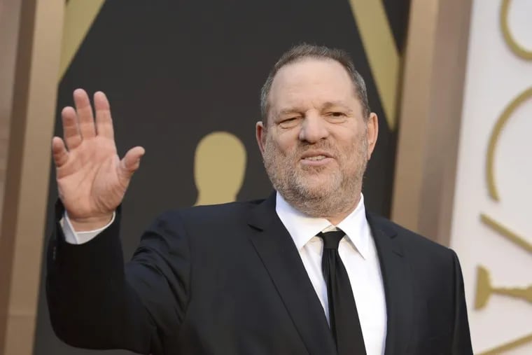 Harvey Weinstein arrives at the Oscars in Los Angeles in 2014.