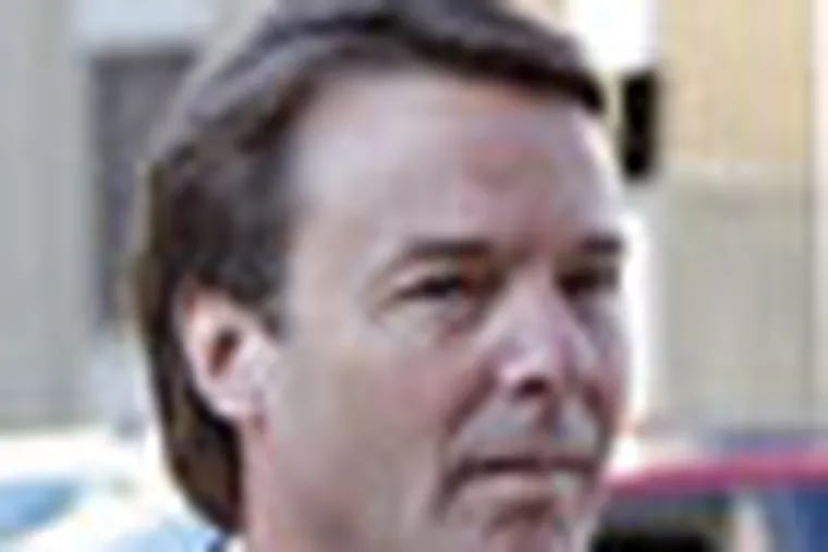 Former presidential candidate and U.S. Sen. John Edwards, right, arrives outside federal court with his daughter Cate, left, in Greensboro, N.C., for his trial on charges of violating federal campaign finance laws, Monday, April 23, 2012. Opening statements were to begin Monday. Edwards, 58, pleaded not guilty to six criminal counts related to nearly $1 million in secret payments from two wealthy supporters. Much of the money was used to hide the then-married politician's pregnant mistress during his 2008 White House campaign.   (AP Photo/Chuck Burton)