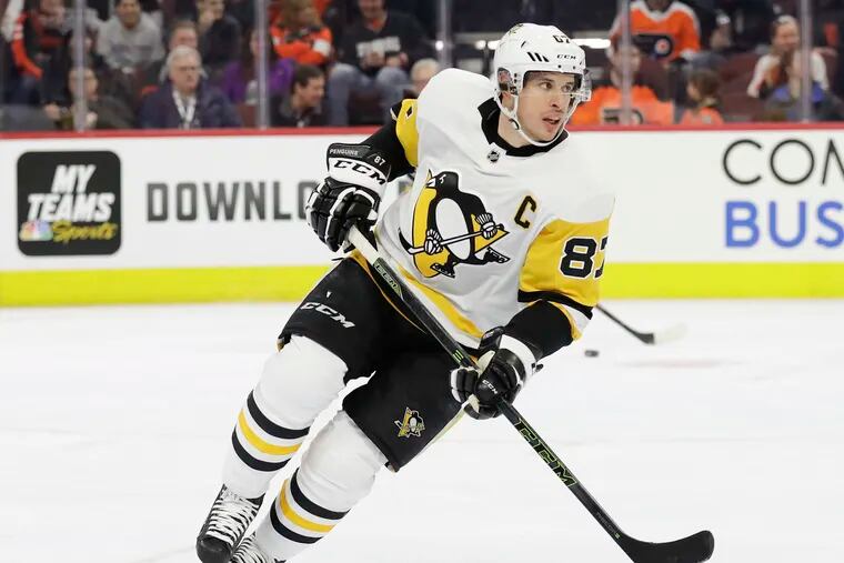 Sidney Crosby might miss all three games vs. the Flyers this week.