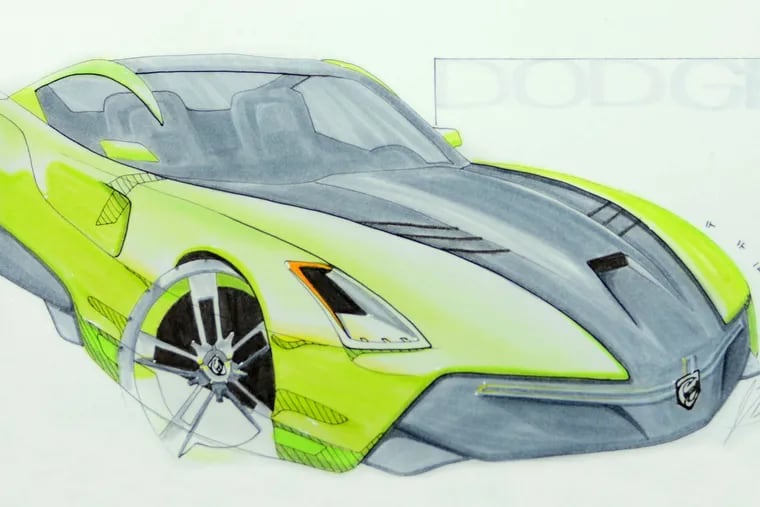 A 2025 Dodge Hellcat by Joshua Blundo of Moultonborough (N.H.) Academy, winner of the 2015 Drive for Design Contest.