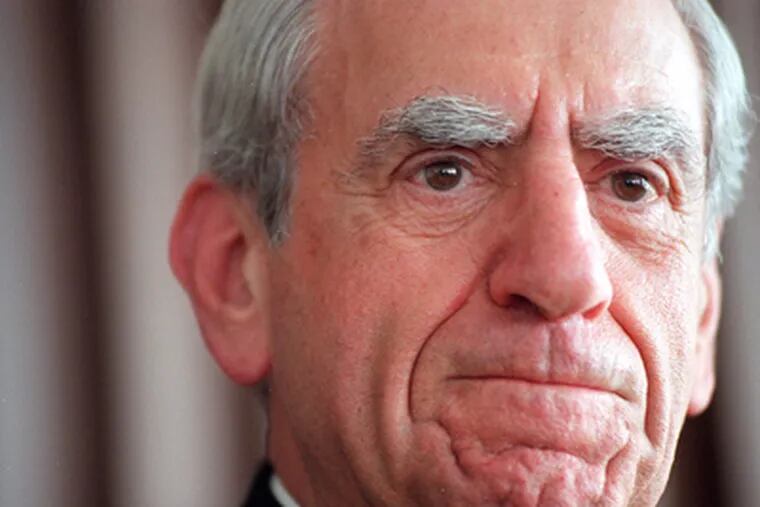 Cardinal Anthony Joseph Bevilacqua died in his sleep late Tuesday. He lead the 1.5 million-member Roman Catholic Archdiocese of Philadelphia for 15 years, retiring in 2003. (File Photo)