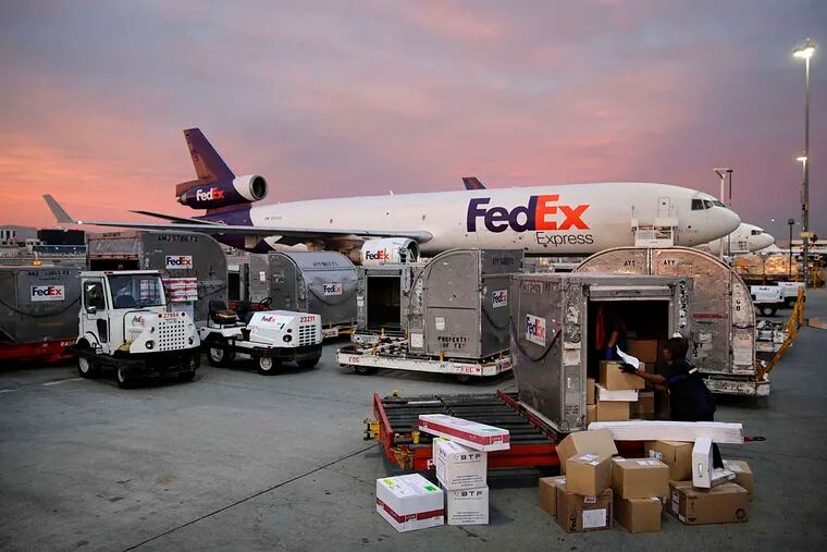 FedEx predicts that shipments from Black Friday - the day after Thanksgiving - through Christmas Eve will rise 12.4 percent over last year..
