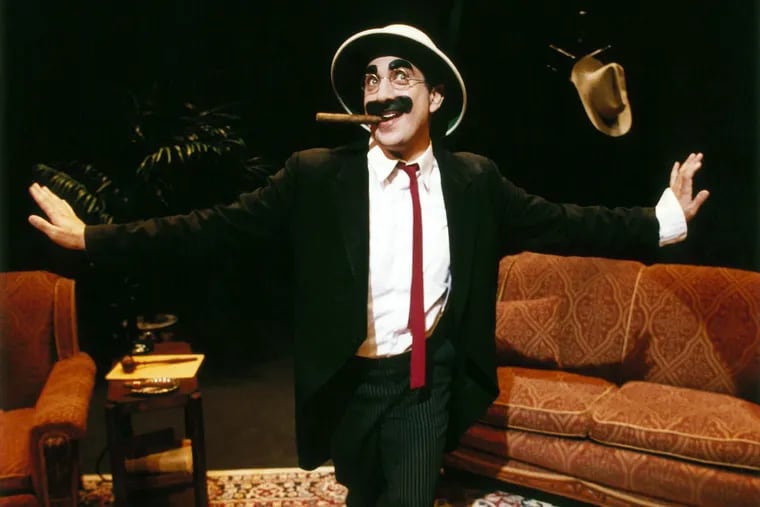 Frank Ferrante as Groucho Marx in “An Evening with Groucho Marx,” through Feb. 25 at the Bucks County Playhouse.