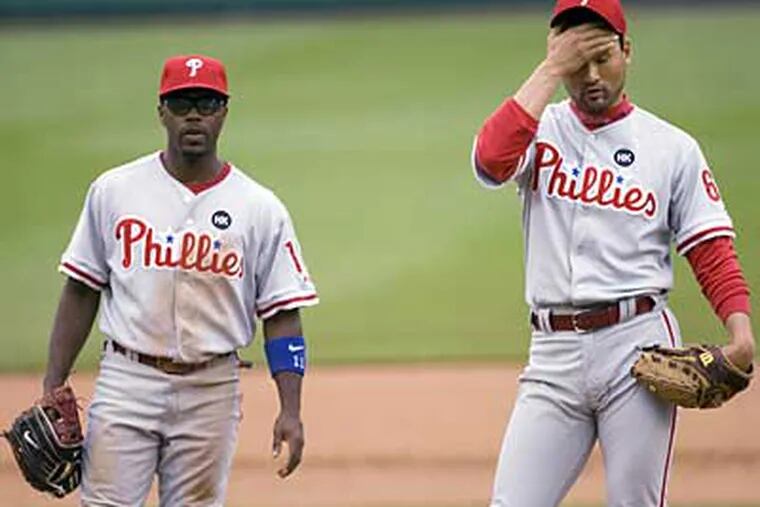 "Chan Ho [Park] had a bad outing. He had one of those outings where it seemed like he couldn't get going and nothing he tried worked out. Things just didn't happen for him," said Phillies manager Charlie Manuel. (AP Photo/Evan Vucc)