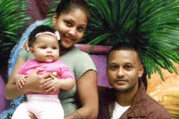 Marcus Perez, with his daughter Shannon and his granddaughter Khylei, visiting at Graterford Prison.