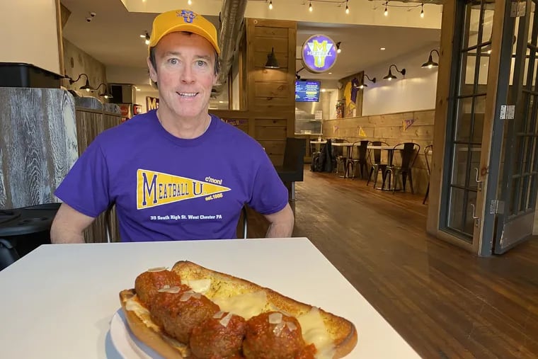Dan Shea is an owner of Meatball U, which opened recently on High Street in West Chester.