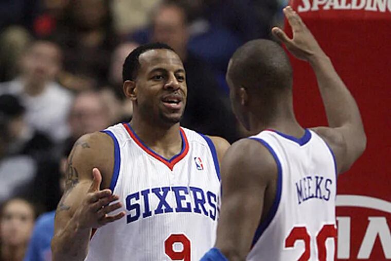 Many young 76ers players such as Jodie Meeks (right) have never played in the NBA playoffs before. (Yong Kim/Staff Photographer)