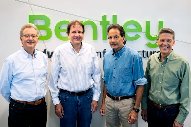Bentley Systems, Exton, Pa. (from left): Greg Bentley, CEO; Barry J. Bentley, Ph.D., EVP; Raymond B. Bentley, EVP; 
Keith A. Bentley, EVP, CTO