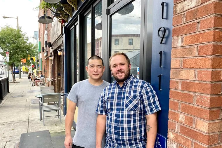 Chefs Jonathan Raffa (left) and Mike Gingras are opening 1911, a BYOB restaurant, at 1911 E. Passyunk Ave.