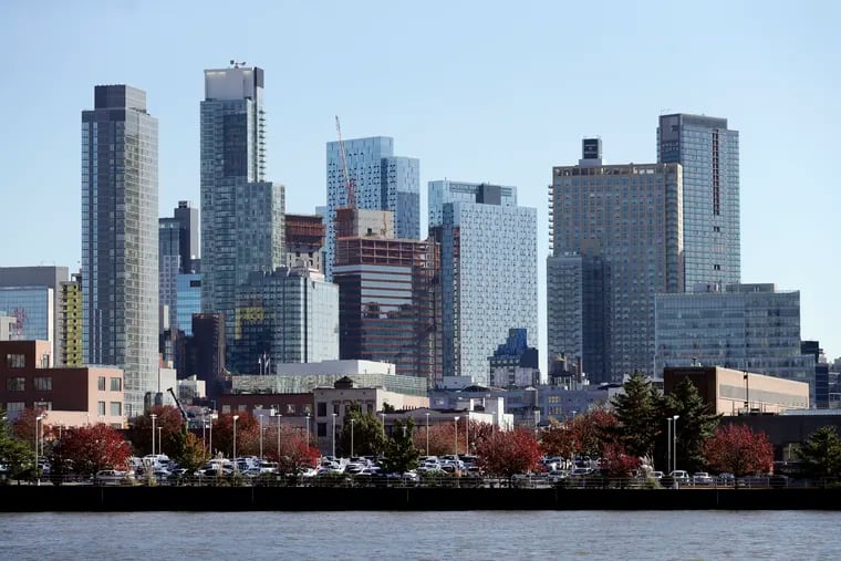 In this Wednesday, Nov. 7, 2018, photo, the Long Island City waterfront and skyline are shown in the Queens borough of New York. One of the areas that Amazon is considering for a headquarters is Long Island City.
