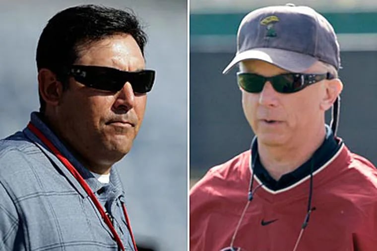 Ruben Amaro is entering his third year as Phillies GM while Ed Wade (right) begins his fourth as Astros GM. (Staff and AP Photos)