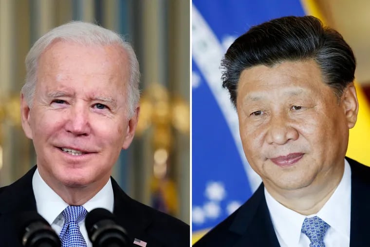 This combination image shows (from left) U.S. President Joe Biden and China's President Xi Jinping.