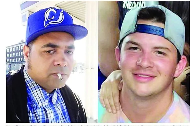 Steven Simminger 2d (left), of Blackwood, N.J., was charged with murder in the March 2016 fatal stabbing of Colin McGovern, 24, of Bucks County, in Philadelphia’s Rittenhouse Square.