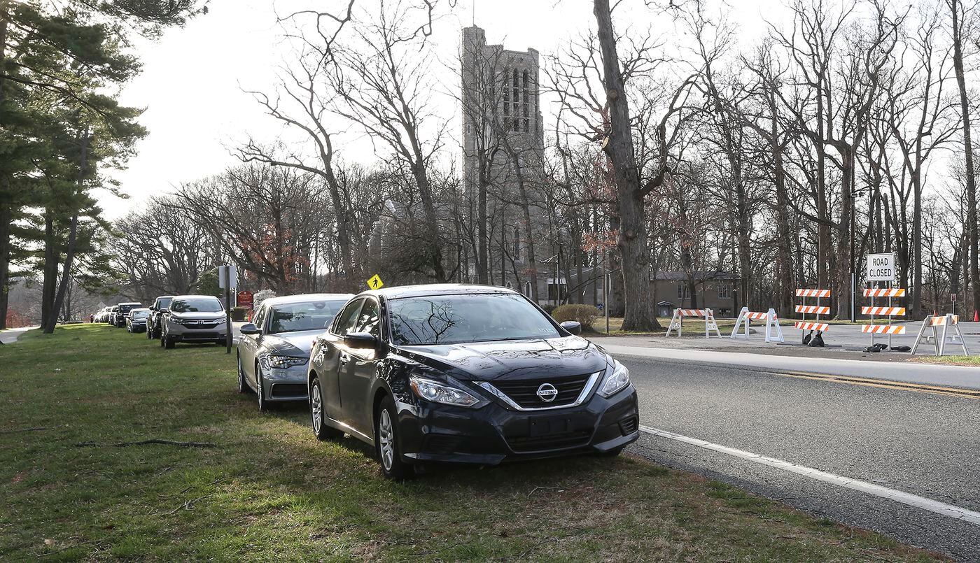 Valley Forge National Park has closed its parking lots. People are parking on the side of the road so they can use the path to run, bike walk on Tuesday, March 24, 2020. The coronavirus has been spreading across the globe since January, and has been identified in the Philadelphia region.