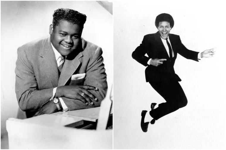Fats Domino, left, who died  Tuesday, inspired Chubby Checker’s moniker.