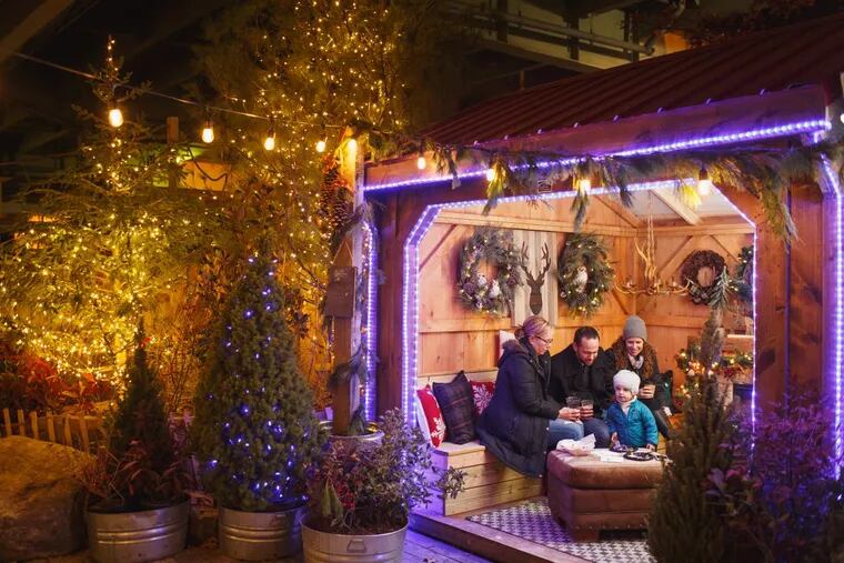 Hang out inside Blue Cross RiverRink Winterfest’s warming cottages after a few laps around the Olympic-size ice rink.