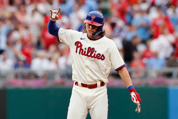 Phillies third baseman Alec Bohm didn't start for the fifth consecutive game Tuesday night.