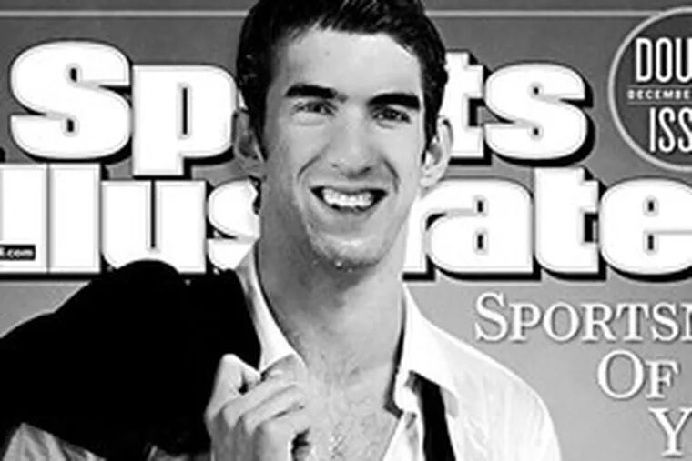 There was no swimsuit shot, but Michael Phelps was Sports Illustrated&#0039;s choicefor the top sportsman.