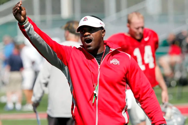 Stan Drayton  during his time as Ohio State receivers coach in  2011.
