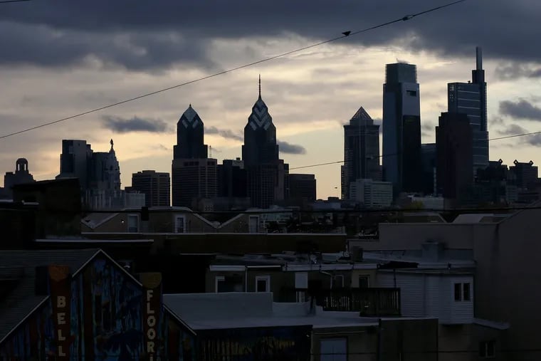 The Center City skyline is pictured from Philadelphia's Northern Liberties section on Tuesday, Nov. 12, 2019.