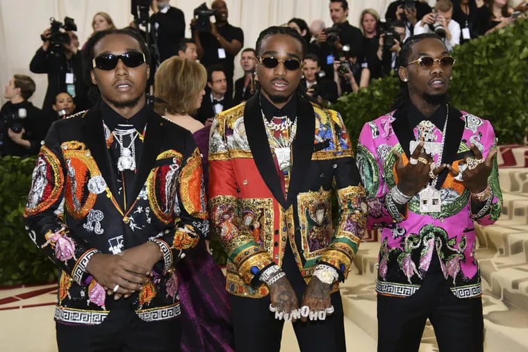 Takeoff, of Migos, from left, Offset and Quavo attend The Metropolitan Museum of Art's Costume Institute benefit gala
