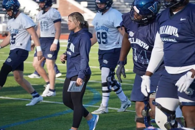 Allison Haley, Villanova's assistant strength and conditioning coach, was among 40 participants in the NFL Women's Forum during the scouting combine last month.