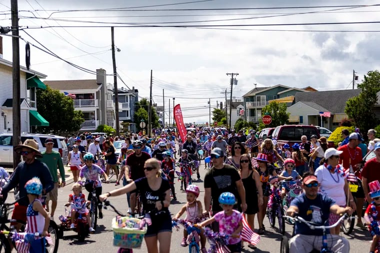 The annual July 3rd bike parade in Ocean City, N.J., canceled last year because of COVID-19, was back amid great fanfare Saturday at the start of the July Fourth holiday weekend.