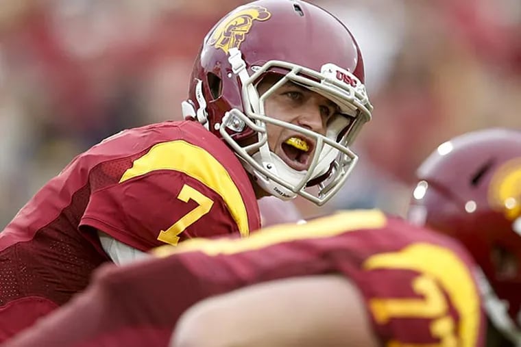 The Eagles traded up in the fourth round to get USC quarterback Matt Barkley. (AP file photo)