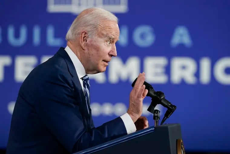 President Joe Biden, shown speaking at North Carolina Agricultural and Technical State University in Greensboro, N.C., last Thursday.