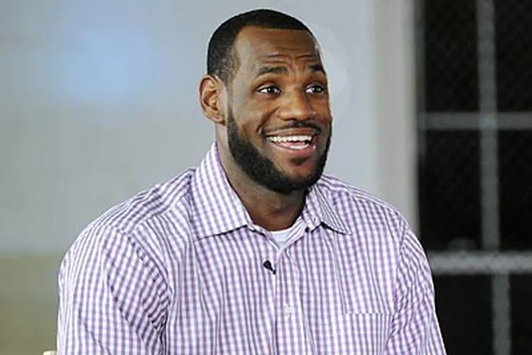 LeBron James made his announcement before a live television audience. (AP Photo/Greenwich Time, Bob Luckey)