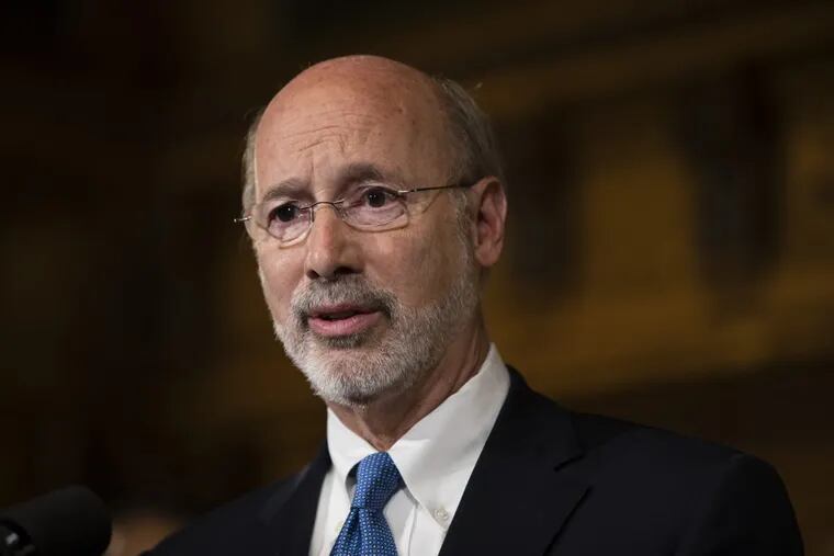 Gov. Tom Wolf says he can fix the state budget mess by himself. (AP Photo/Matt Rourke)