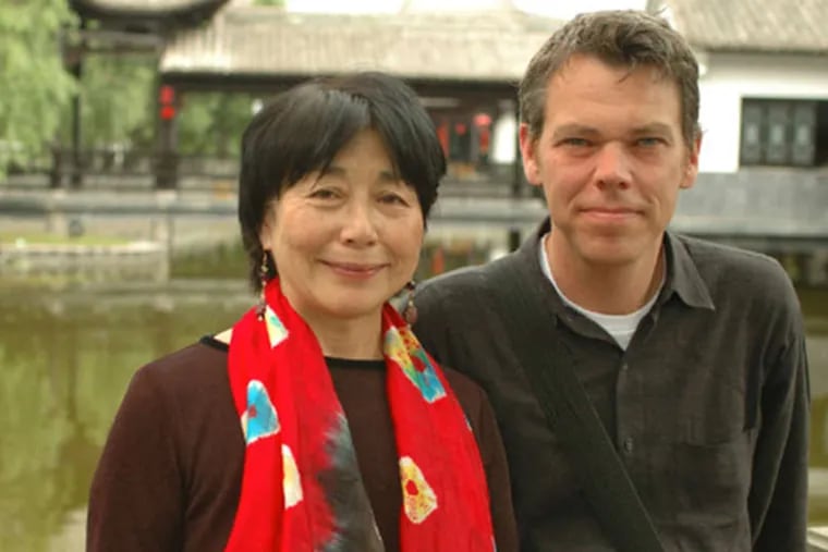 Lily Yeh, co-founder of the Village of Arts and Humanities in North Philadelphia, with Philadelphia filmmaker and longtime friend Glenn Holsten.
